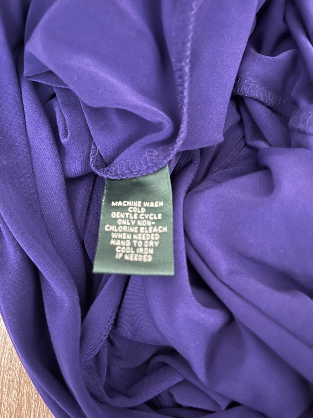LAUREN RALPH LAUREN Cocktail Cowl Neck Sheath Dress - 6 - Purple, Stretch - Picture 4 of 5
